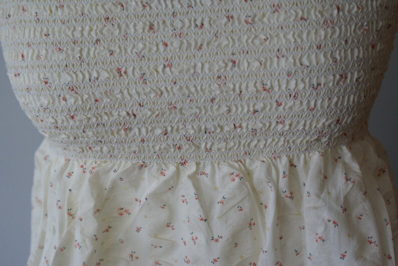 Summer Cream Top Cotton blouse Delicate Romantic Summer blouse in roses Sleeveles summer top Clothing for her Delicate Cream blouse