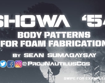 SHOWA 1954 KAIJU Body Patterns for Foam Fabricated Cosplay