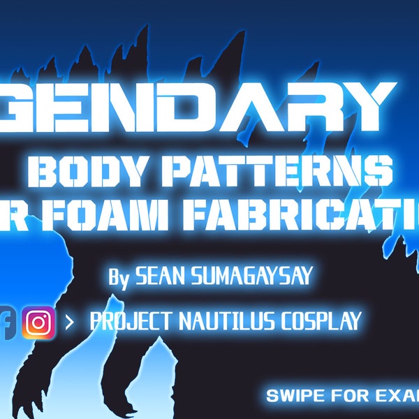 LEGENDARY 2014 KAIJU Body Patterns for Foam Fabricated Cosplay