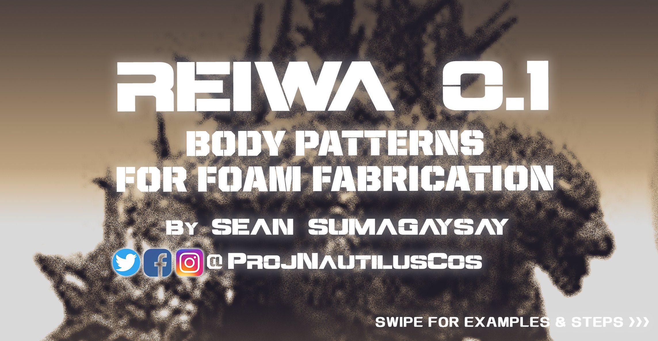 REIWA 0.1 KAIJU Body Patterns for Foam Fabricated Cosplay