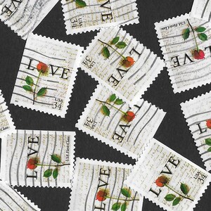 25 Love Red Rose - USED and Cancelled Stamps
