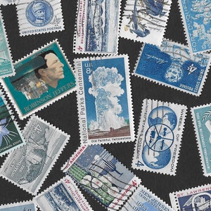 25 Shades of Blue  - USED Stamps