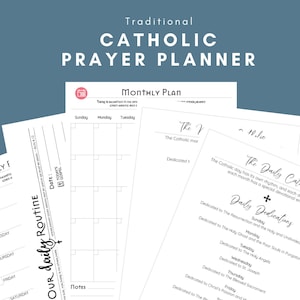 Traditional Catholic Planner, Routine, System, Block Schedule, Prayer Planner - Printable Catholic Planner - Digital Download