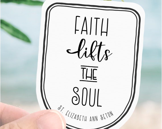 Catholic Saint Sticker Decal - St Elizabeth Ann Seton - Faith Sticker - Laptop Decal - Water Bottle Sticker