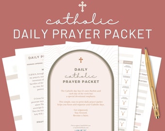 Printable Traditional Catholic Daily Planner & Prayer Packet | Printable Planner | Journal , Planner, Tracker with Daily Catholic Prayer