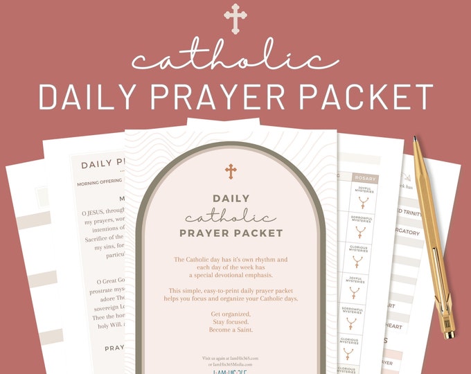 Printable Traditional Catholic Daily Planner & Prayer Packet | Printable Planner | Journal , Planner, Tracker with Daily Catholic Prayer