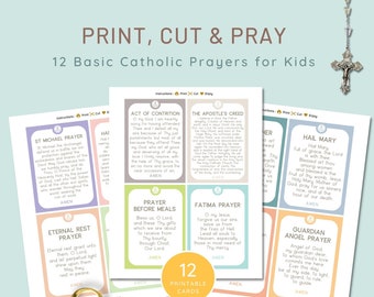 Catholic Prayer Cards for Kids: First Communion Prayers (Digital Download)