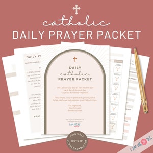 Printable Traditional Catholic Daily Planner & Prayer Packet | Printable Planner | Journal , Planner, Tracker with Daily Catholic Prayer