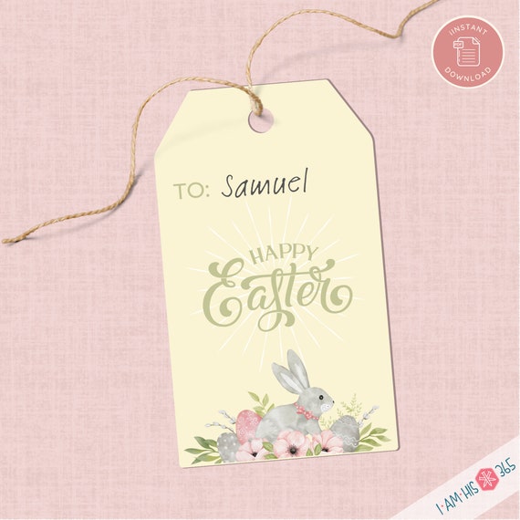 8 Printable Easter Gift Tags | Catholic Easter Basket Gift | Instant Download | PDF Printable Saint Quote | Easter Basket Gifts