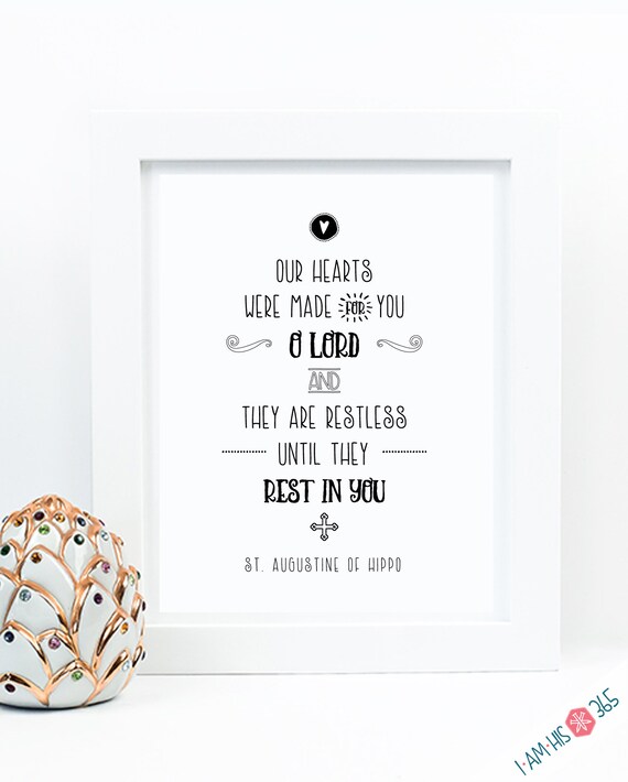 St. Augustine Quote Art Print: Catholic Prayer Gift (PDF Download)