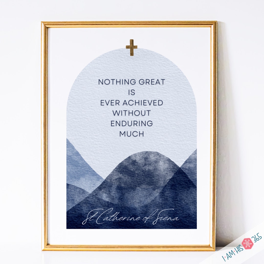 St. Catherine of Siena Art Print: Catholic Saint Quote (PDF Download ...