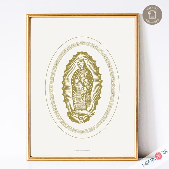Our Lady of Guadalupe Print: Catholic Home Decor, Blessed Mother Art (Digital Download, PDF