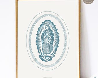 Our Lady of Guadalupe Print: Catholic Home Decor, Blessed Mother Art (Digital Download, PDF