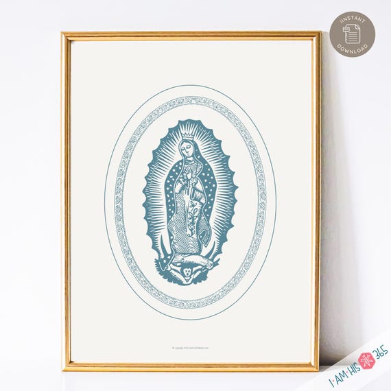 Our Lady of Guadalupe Print: Catholic Home Decor, Blessed Mother Art (Digital Download, PDF