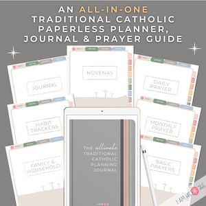 The Ultimate Traditional Catholic Planning Journal : 1962 Liturgical Calendar & Prayer iPad Planner Zinnia, iPad, Goodnotes, Notability image 3