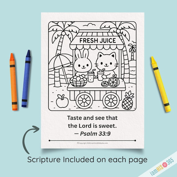 20 Cute Catholic Coloring Pages - Kids Christian Activity with cute characters Douay Rheims Scripture for Catechism Bible Study Homeschool