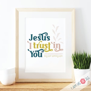 Catholic Printable Art - Jesus I Trust in You - Traditional Catholic Digital Download - Printable Wall Art