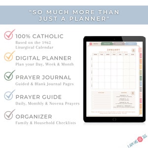 The Ultimate Traditional Catholic Planning Journal : 1962 Liturgical Calendar & Prayer iPad Planner Zinnia, iPad, Goodnotes, Notability image 2