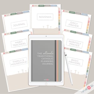 The Ultimate Traditional Catholic Paperless Planner & Journal : Zinnia, iPad, Goodnotes, Notability - 1962 Liturgical Calendar, prayers,