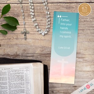 Printable Catholic Scripture Bookmarks | 7 Last Words of Christ From ...