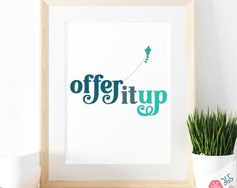 Printable Catholic Wall Art Print - Offer It Up - Traditional Catholic Digital Download - Scripture Quote