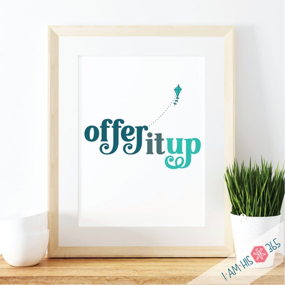 Printable Catholic Wall Art Print - Offer It Up - Traditional Catholic Digital Download - Scripture Quote