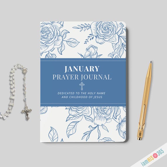 Catholic Journal for JANUARY | Monthly Lined Catholic Prayer Notebook | Softcover Blank Lined Journal with a Monthly Prayer and Daily Guide