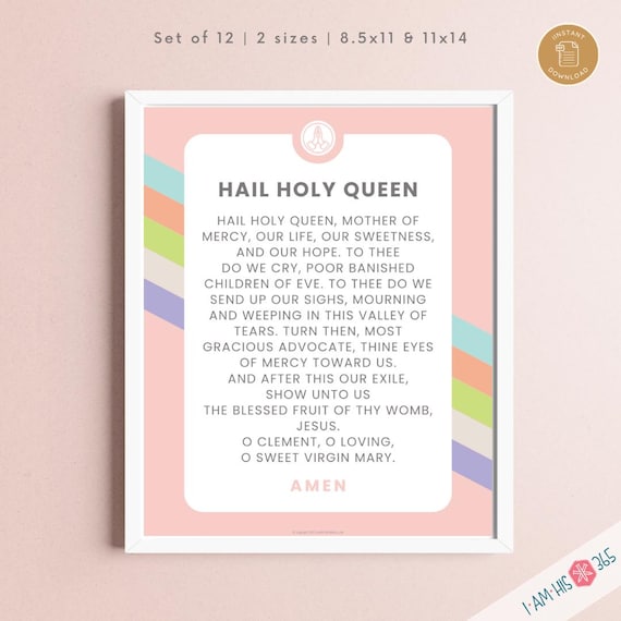 Catholic Prayer Posters: Homeschool Classroom Decor (Digital Download)