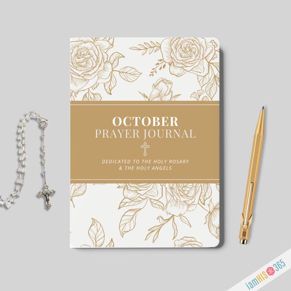 Catholic Journal for OCTOBER | Monthly Lined Catholic Prayer Notebook | Softcover Blank Lined Journal with Monthly Prayer and Daily Guide