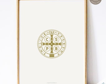 St Benedict Medal Print: Catholic Home Decor (Digital Download)