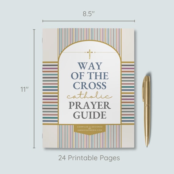 Way of the Cross Prayer Guide | Printable Traditional Catholic Stations of the Cross Prayer Bundle for Prayer Devotions | Catholic Prayer
