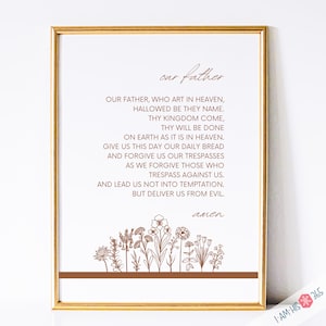 Our Father Prayer Print: Catholic Home Decor (Digital Download)