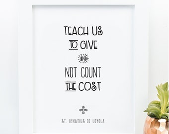 St. Ignatius Catholic Saint Art Print - 11x14 Catholic Art Print - Catholic Printable, Christian Art, Easter, PDF Download, Holy Gift