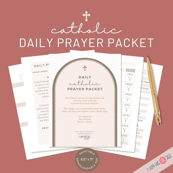 Printable Traditional Catholic Daily Planner & Prayer Packet | Printable Planner | Journal , Planner, Tracker with Daily Catholic Prayer