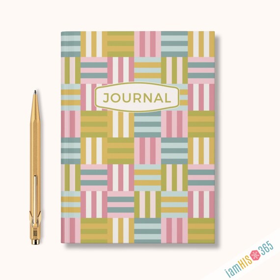 Blank Lined Journal | Hardcover Notebook for Journaling, Recipes, Diary, Notes, Prayers | Gift for Mom, Teens, Women | Colorblock