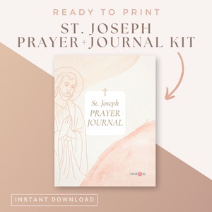 Kit de oración de San José / Paquete de oración católica tradicional imprimible / Oraciones católicas tradicionales a San José con páginas de diario