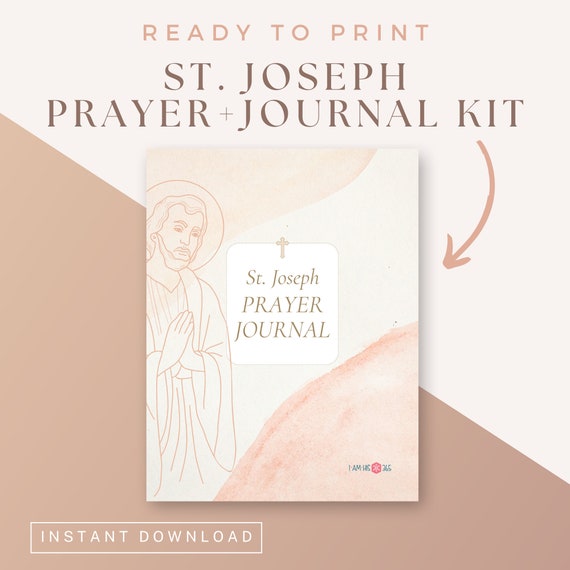 St Joseph Prayer Kit | Printable Traditional Catholic Prayer Packet | Traditional Catholic Prayers to Saint Joseph with Journaling Pages