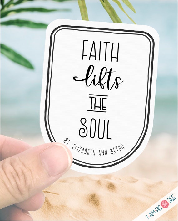 Catholic Saint Sticker Decal - St Elizabeth Ann Seton - Faith Sticker - Laptop Decal - Water Bottle Sticker