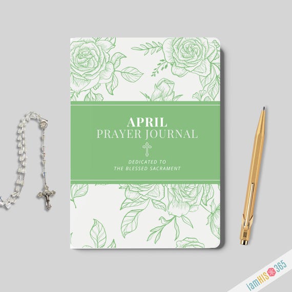 Catholic Journal for APRIL | Monthly Lined Catholic Prayer Notebook | Softcover Blank Lined Journal with a Monthly Prayer and Daily Guide