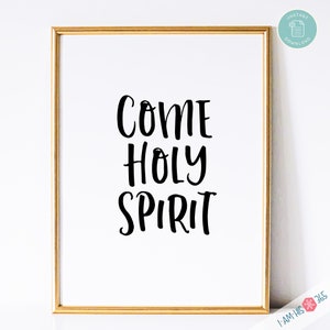 Catholic Art Print | Come Holy Spirit Prayer Print - Catholic Prayer Printable Christian Print PDF Download