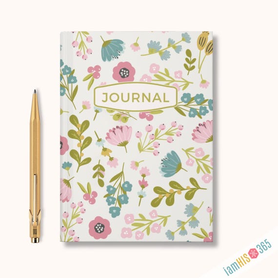 Blank Lined Journal | Hardcover Notebook for Journaling, Recipes, Diary, Notes, Prayers | Gift for Mom, Teens, Women | Florals