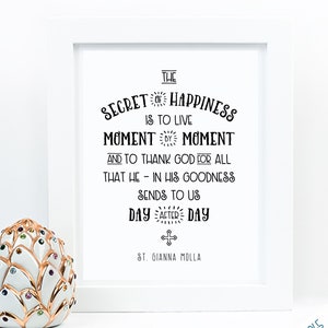 St. Gianna Molla Quote Art Print: Catholic Home Decor (PDF Download)