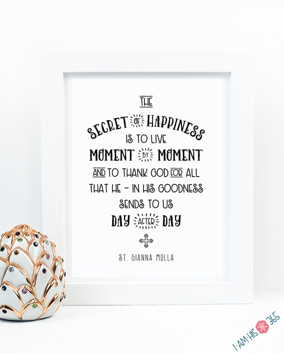 St. Gianna Molla Quote Art Print: Catholic Home Decor (PDF Download)
