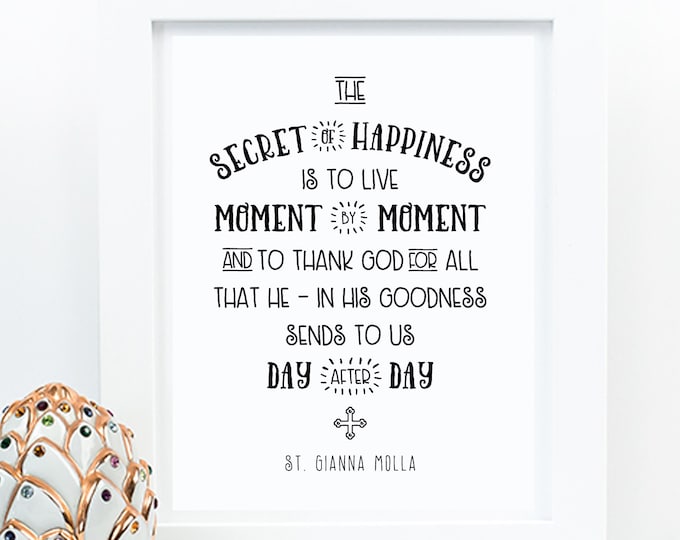 St. Gianna Molla Art Print - 11x14 Catholic Saint Art Print - Catholic Printable, Catholic Art, PDF Download, Catholic Saint Quote