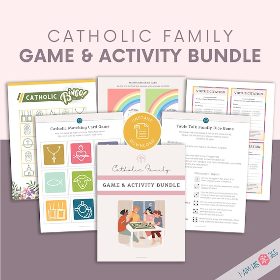 Printable Catholic Game & Activity Bundle: Family Fun (Digital Download)