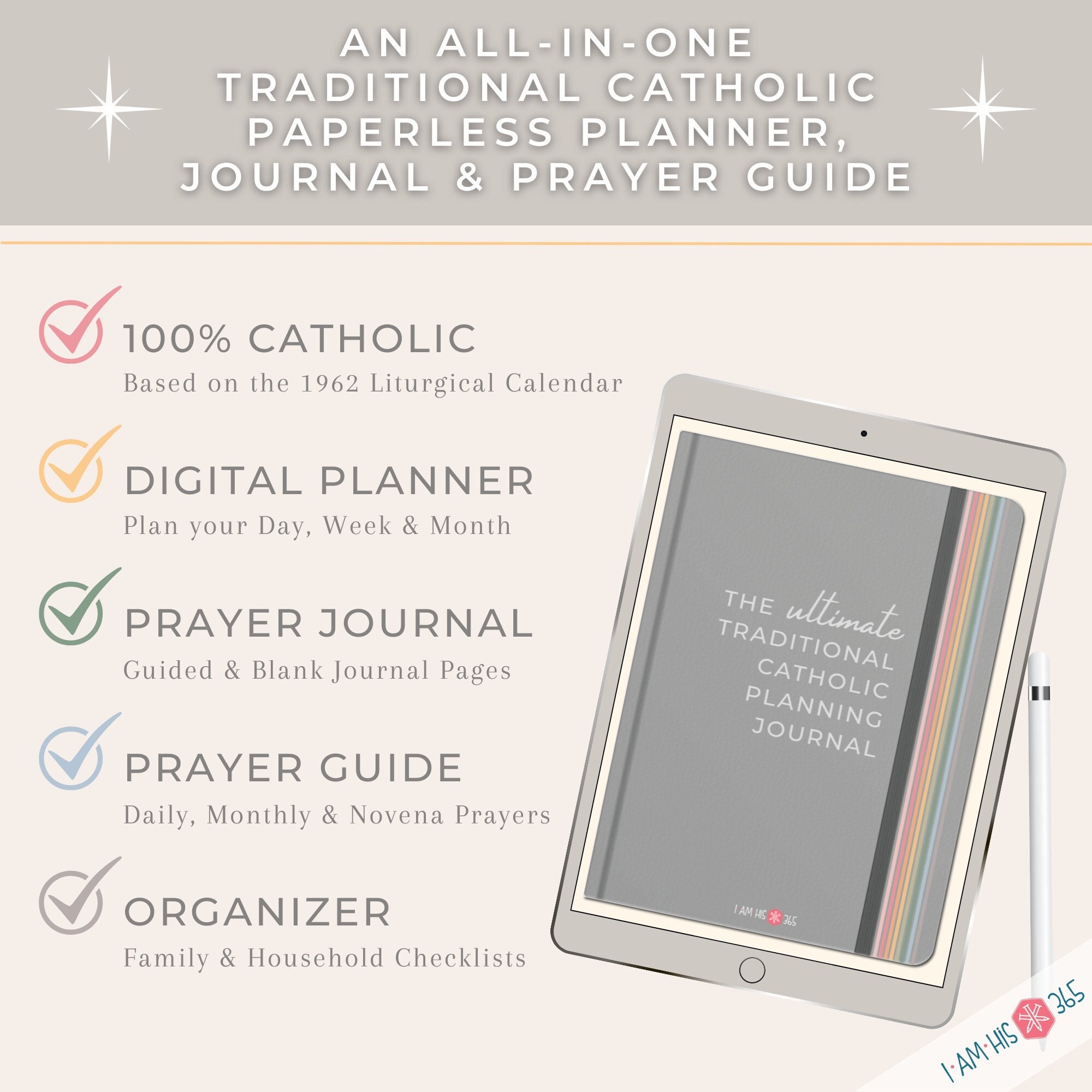 The Ultimate Traditional Catholic Planning Journal for Zinnia, iPad