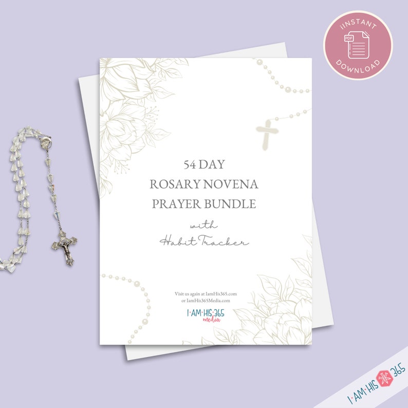 54 Day Rosary Novena Prayer Bundle With Habit Tracker : Printable ...