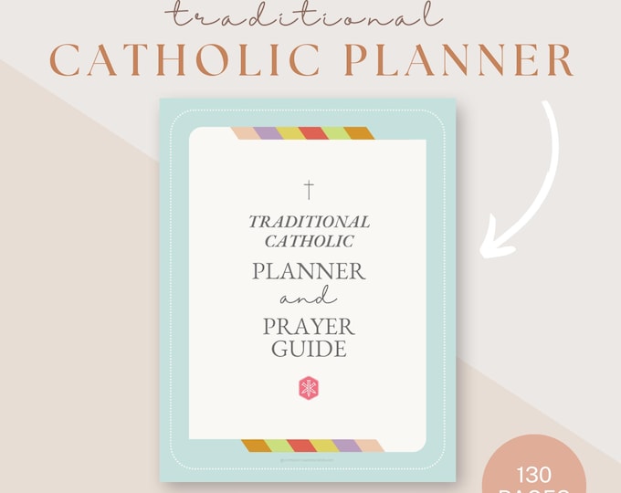 Printable Traditional Catholic Planner & Prayer Journal : 1962 Liturgical Calendar, Catholic Prayers, Printable Planner, Novenas, Calendars