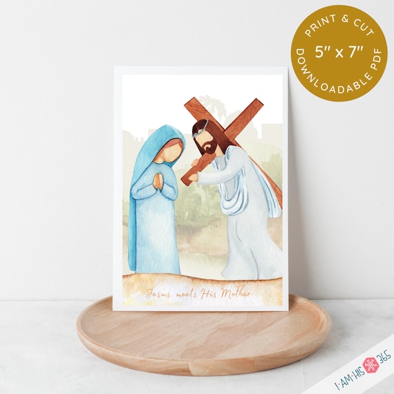 Easter Story Cards | Holy Week Cards | Easter Countdown | Catholic Easter | Catechism Print | Easter Week Prints | Easter Triduum Cards