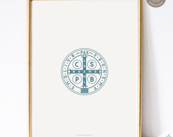 St Benedict Medal Print: Catholic Home Decor (Digital Download)